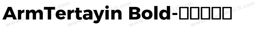 ArmTertayin Bold字体转换